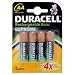 Duracell Supreme Akku (AA, HR6, 1,2 Volt, 2.450mAH) 4 St�ck