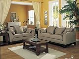 2pc Louis Phillipe Style Microfiber Sofa/couch Loveseat Set