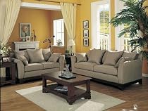 Louis phillipe Sofa and love set in a microfiber suede material
