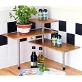 K�chenregal Eckregal Bambus 3 Ablagen K�chengestell K�chenregal