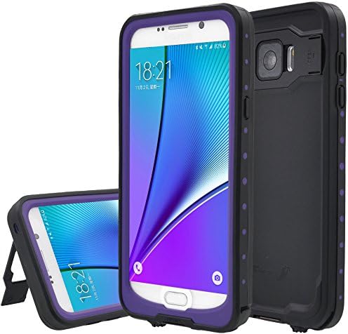 Galaxy Note 5 Waterproof Case XIKEZAN Samsung Note 5 Case Shockproof Snowproof Dirtproof Durable Full Sealed Protection Cover with Built in Screen Protector 100% Satisfaction Guaranteed Purple