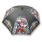 Power Rangers Boy's Black Umbrella with 3D Handle