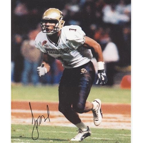 Autographed Larry Fitzgerald Photograph - Pittsburgh Panthers White Jersey 8x10 - Autographed College Photos