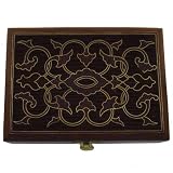 Cadeau de saint valentin - Belle bo�te pour ranger les bijoux - De conception traditionelle indienne - Coffret de rangement en bois et incrustation laiton - Motifs de fleurs sculpt�s � la main en Indepar ShalinIndia