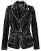 Belted velvet jacket