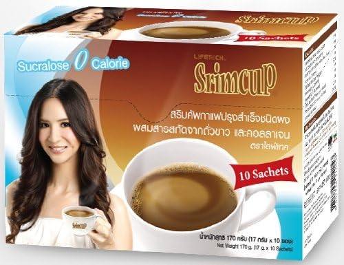 Srimcup Coffee with White Kidney Bean and Collagen Instant Powder 170g (17g x 10 Sachets) Product of Thailand
