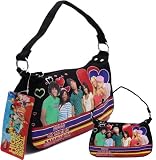 HIGH SCHOOL MUSICAL PURSE, Black with Hearts and Stripes