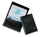 Lewis N. Clark Leather Passport Case, Black