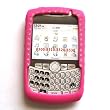 RIM BlackBerry Curve 8300 8310 8320 8330 Silicone Skin Case Protector with Diamonds Pink