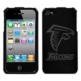 iPhone 4 Etched Atlanta Falcons Black Snap on Hard Cover