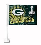 NFL Green Bay Packers 2010 Super Bowl XLV Champion Car Flag