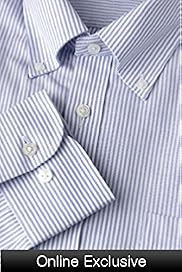 2 Longer Pure Cotton Quick Iron Bengal Striped Oxford Shirt