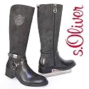 s.OLIVER Damen Stiefel in trendiger Optik, schwarz graphite