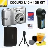 cheap Nikon Coolpix L10 5MP Digital Camera + 1GB Accessory Kit