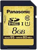Produkt-Bild: Panasonic RP-SDA08GE1K SDHC-Speicherkarte 8GB Geschwindigkeitsklasse 10 (UHS-I, Lesen bis 95MB/sek, Schreiben bis 80MB/sek)