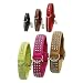 Halsband BUFFALO aus Leder mit Strassbesatz in 6 Farben und 12 Gr��en (von 18cm bis 65cm)