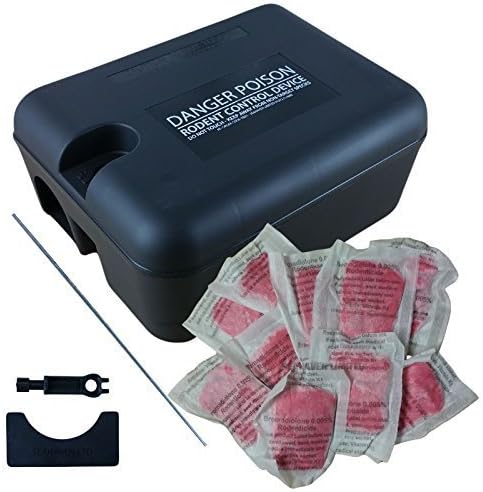 Rat &amp; Mouse Poison Kit - 1 Box &amp; 10 Bait Sachets - External Rodent Pest Control by Seahaven Products