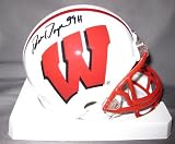 Ron Dayne Wisconsin Badgers NCAA Hand Signed Mini Football Helmet with 99 Heisman Inscription