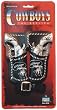 COWBOYS Toy Replica LI'L RANGER DOUBLE HOLSTER SET (two plastic single shot cap 5.5" pistols with die cast parts, holster & belt) Cap Gun Shoots Caps!