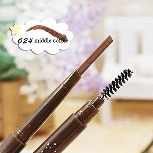 Lady Dual Use Auto Eyebrow Pencil Pen Makeup Eye Liner Eyeliner Middle Coffee