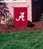 ALABAMA CRIMSON TIDE OFFICIAL LOGO GARDEN FLAG + STAND