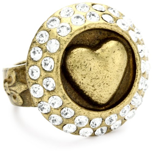 Sisi Amber Heart and Swarovski Element Crystals