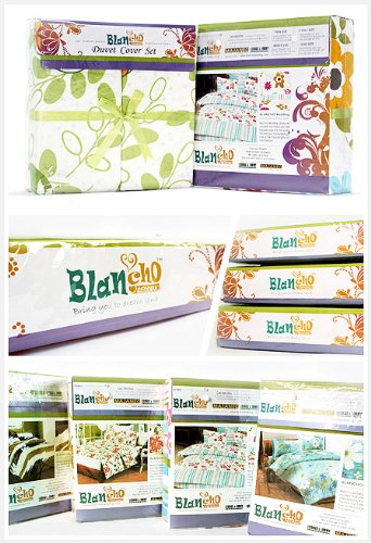 Blancho Bedding - [Rhapsody of Youth] 100% Cotton 4PC Comforter Cover/Duvet Cover Combo (King Size)