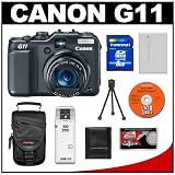 Canon PowerShot G11 Compact Digital Camera + 8GB SD Card + Spare NB-7L Battery + Case + Accessory Kit