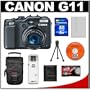 Canon PowerShot G11 Compact Digital Camera + 8GB SD Card + Spare NB-7L Battery + Case + Accessory Kit