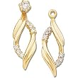 14K Yellow Gold Diamond Earring Jackets - 0.20 Ct.