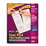 Avery 5664 Clear laser address labels, 3-1/3 x 4 label, 300/box