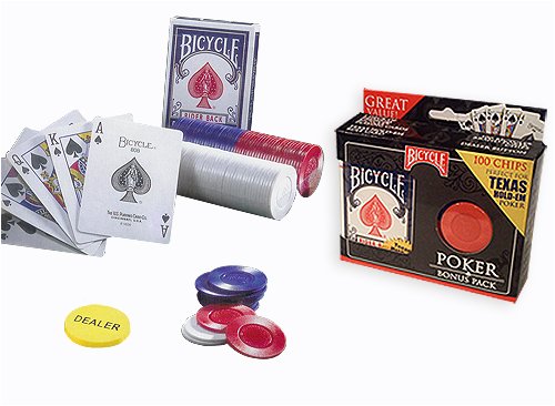 Bicycle poker bonus pack playing cards and chips