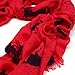 TrendsBlue Premium Stallion Horses Animal Print Scarf, Frayed End Red w/Stars, Red