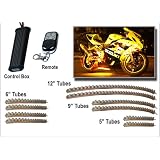 10pc Yellow LED Flexible Motorcycle Light Kit by LedGlow
