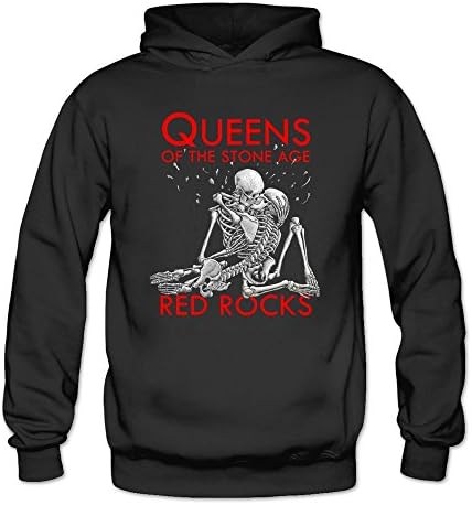 MAIT Queens Of The Stone Age Red Rock Women's Hooded Shirt L Black