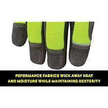 Youngstown Glove 08-3083-10-M Safety Lime Glove Lined with Kevlar Medium