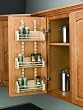 Rev-A-Shelf 4ASR-15 Adjustable Door Mount Spice Rack - Wood/Wire