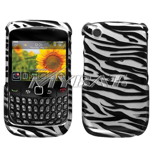 Solid Plastic Design Phone Case Cover Zebra Skin 2D Silver For BlackBerry Curve Series Solid Plastic Design Phone Case Cover Zebra Skin 2D Silver For BlackBerry Curve Series