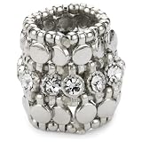 Leslie Danzis Silver Disc Design Stretch Ring,