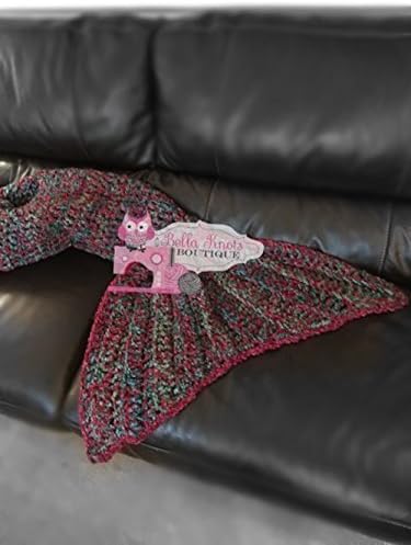 Teen/Adult Size Super Cozy and Soft Mermaid Tail Crochet Blanket