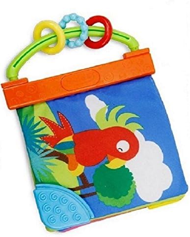 Soft Non-toxic Colorful Cloth Baby Book with Teether &amp; Ring Paper, Squeak (3)