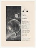 1960 Douglas World-Wide Television Satellites Launched by Thor Missile Print Ad