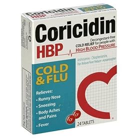 Coricidin HBP Cold & Flu for People with High Blood Pressure, Tablets 24 ea