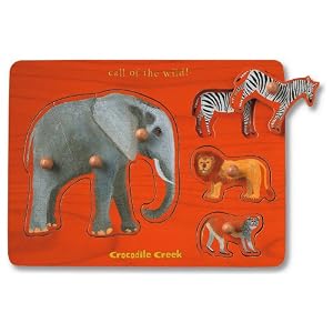Crocodile Creek Jungle Animals Wooden Puzzle