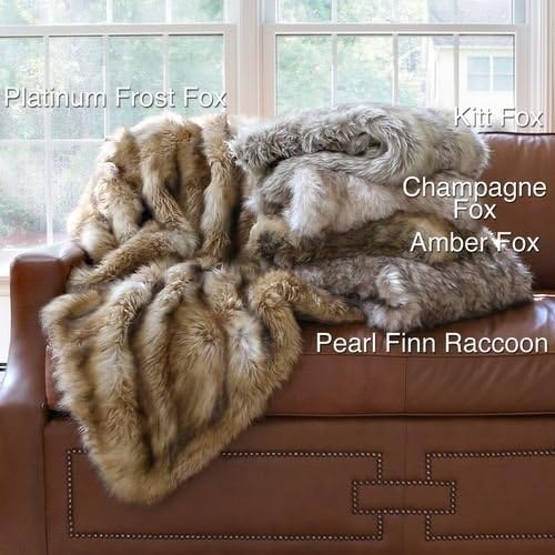 Wild Mannered Luxury Long Hair Faux Fur 60-inch Lap Throw Blanket (Kitt Fox)