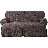 Sure Fit Matelasse Cushion Loveseat Slipcover, Espresso