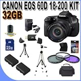 Buy Canon EOS 60D 18 MP CMOS Digital SLR Camera with 3.0-Inch LCD and EF-S 18-200mmf... by Canon
