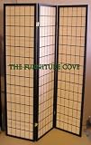 BAMBOO STRIPS SHOJI ROOM DIVIDER SCREEN 3 PANEL 2 SIDED