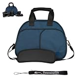 51gkUWSpfQL. SL160  Blue Carrying Case Shoulder Bag will easily hold your camera, lenses, grip, flash, and accessories for Sony Alpha A850 Canon Rebel T3i T2i EOS Rebel Xsi EOS 5D Mark II 50D Nikon D3100 D3000 D5100 D90 DX D5000 Pentax K 7 K x Digital SLR Camera + Includes eBigValue Determination Hand Strap Key Chain!
