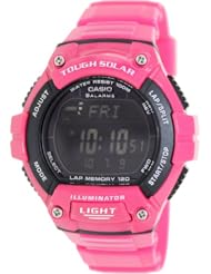 Casio Womens Sport WS220C-4BV Pink Plastic Quartz Watch with Digital Dial